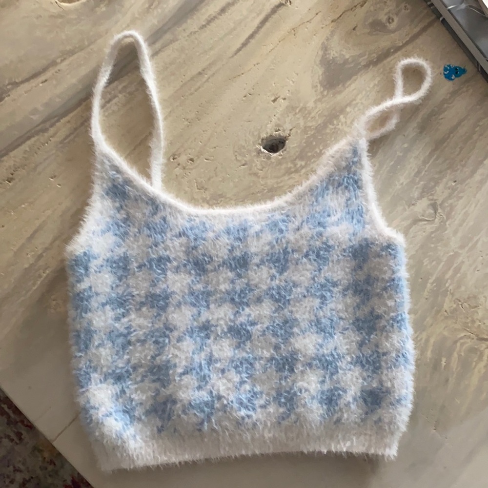 Kendall And Kylie fuzzy tank top